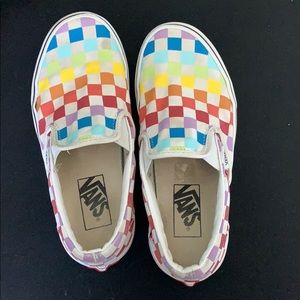 Rainbow vans shoes